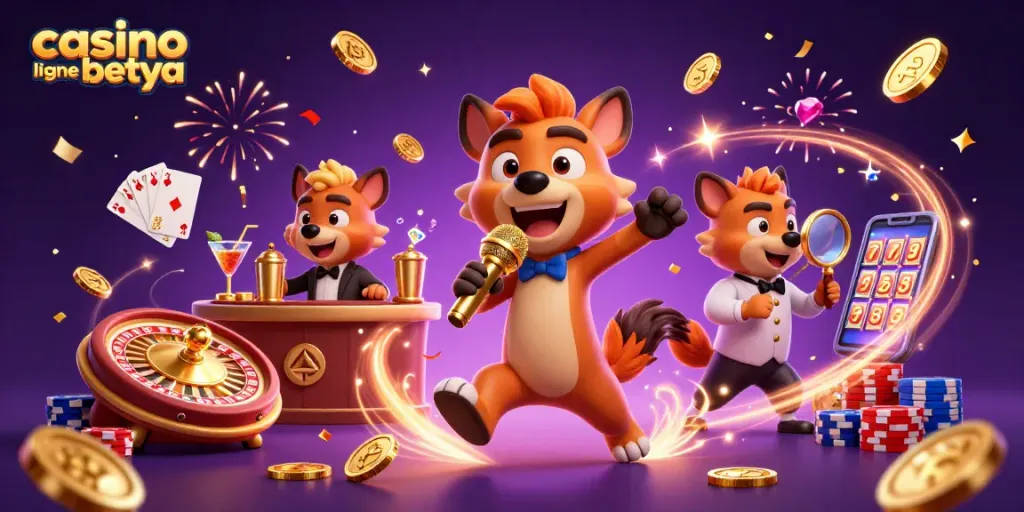 Win at casino en ligne betya with exciting games, comedy, and vibrant casino elements.