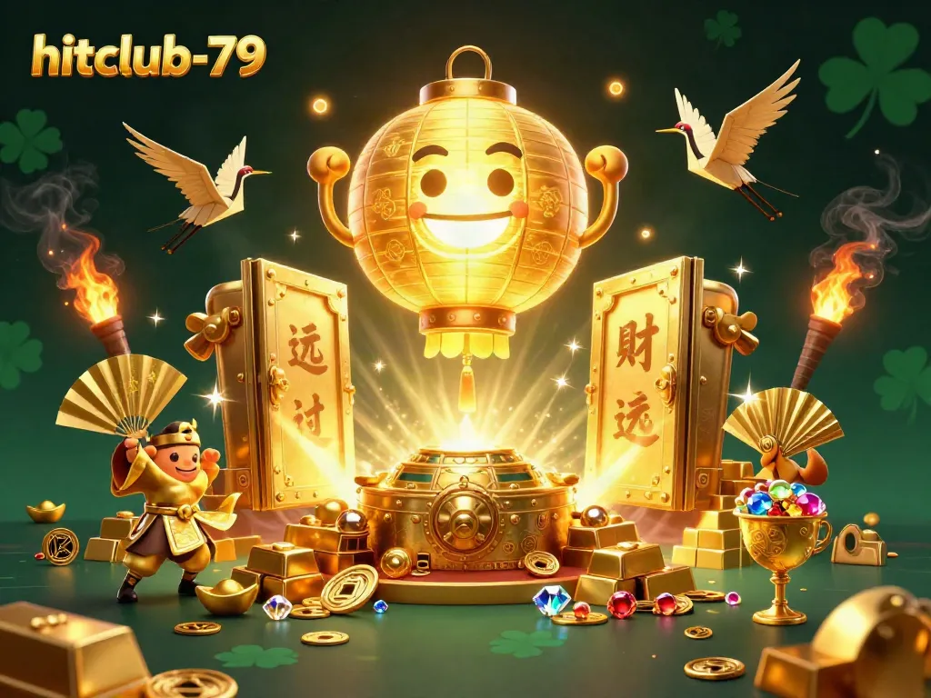 Experience thrilling wins at hitclub-79 with lively golden lanterns and casino treasures.