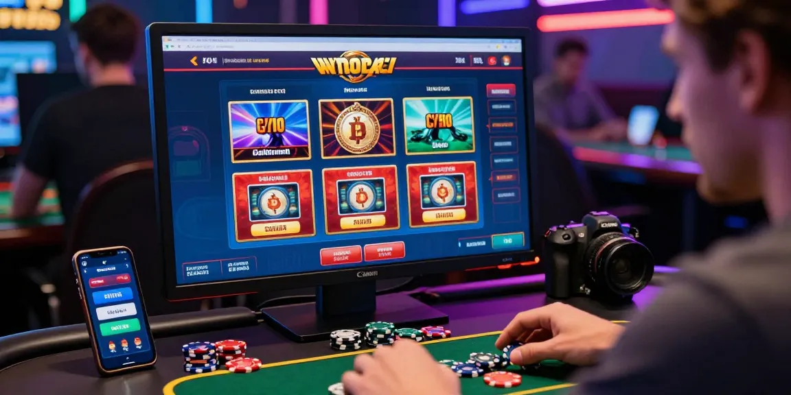 Casino sans KYC crypto : joueur s'amusant sur une plateforme de jeu en ligne avec des cryptomonnaies.