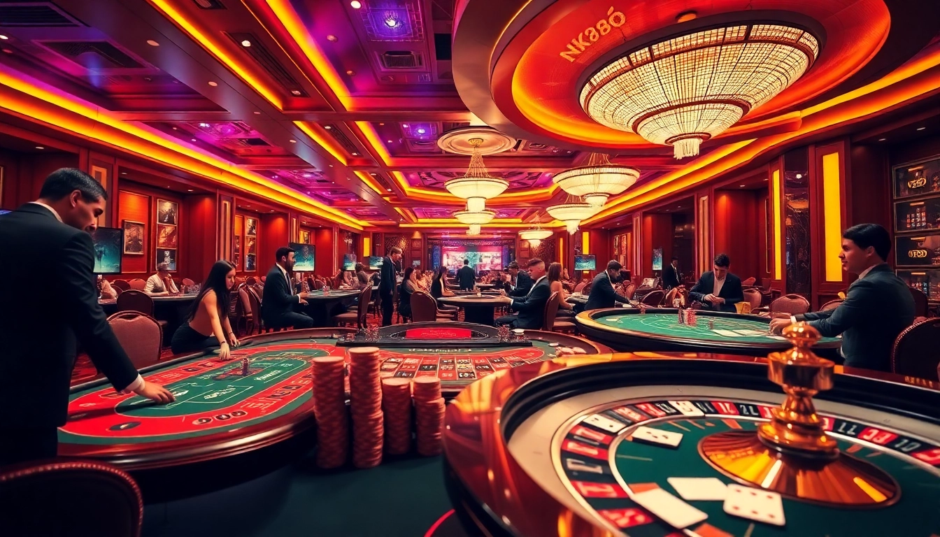 Experience the thrill of winning at NK88, featuring vibrant casino games and betting activities.