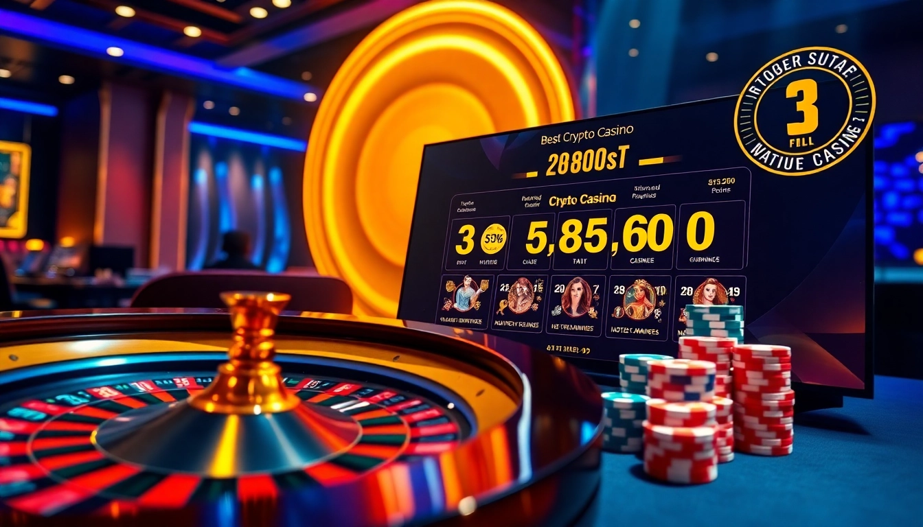 Experience the thrill of the best crypto casino with vibrant gaming elements and animated graphics.