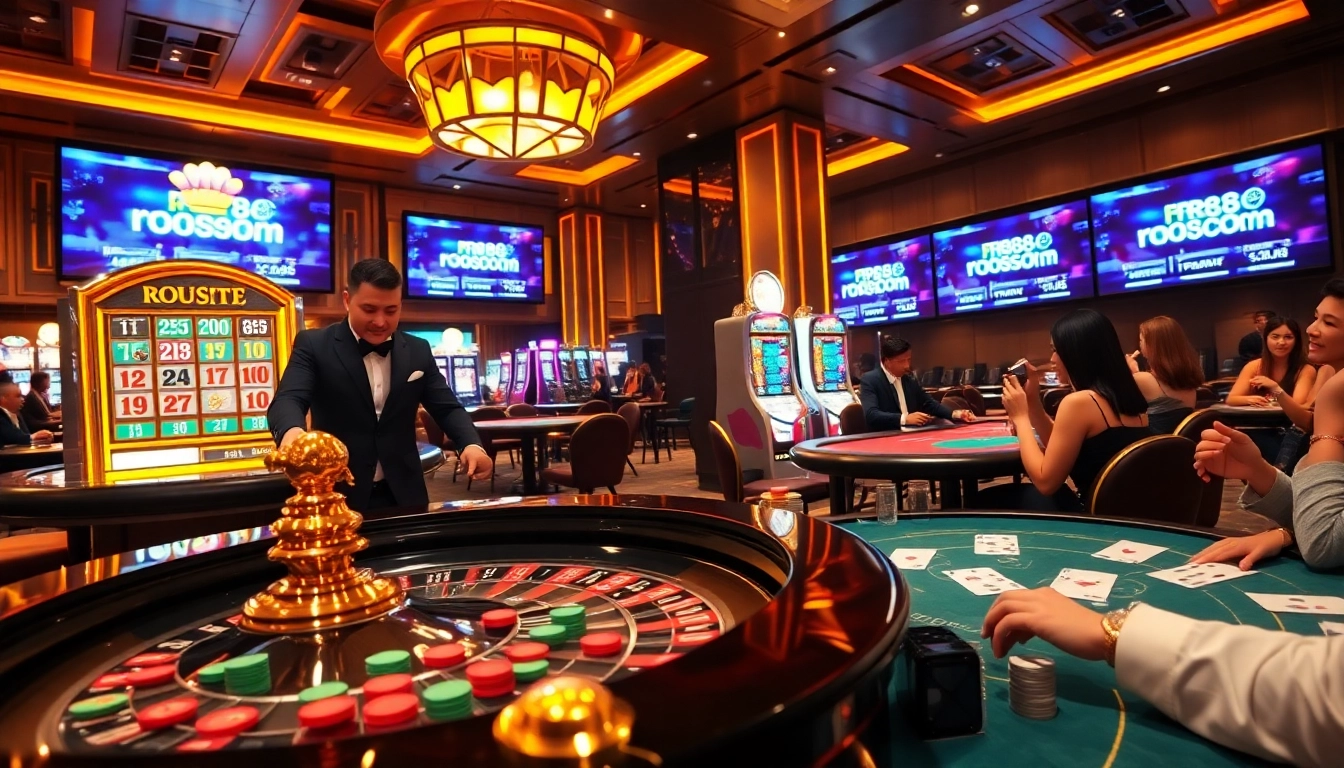 Experience thrilling bets at rr88com with luxurious casino tables and excited players.