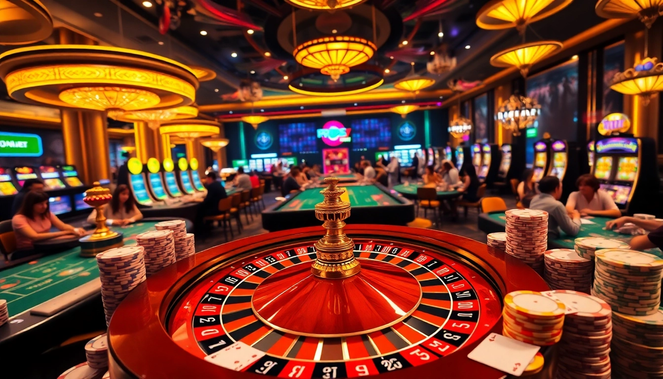 Experience thrilling gameplay at https://rr88sn.com/ with vibrant casino visuals featuring roulette and poker chips.