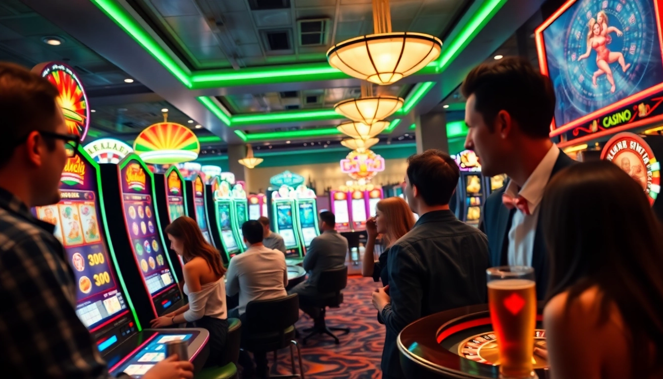 Jouer à des jeux dans un casino en ligne avec une ambiance excitante.