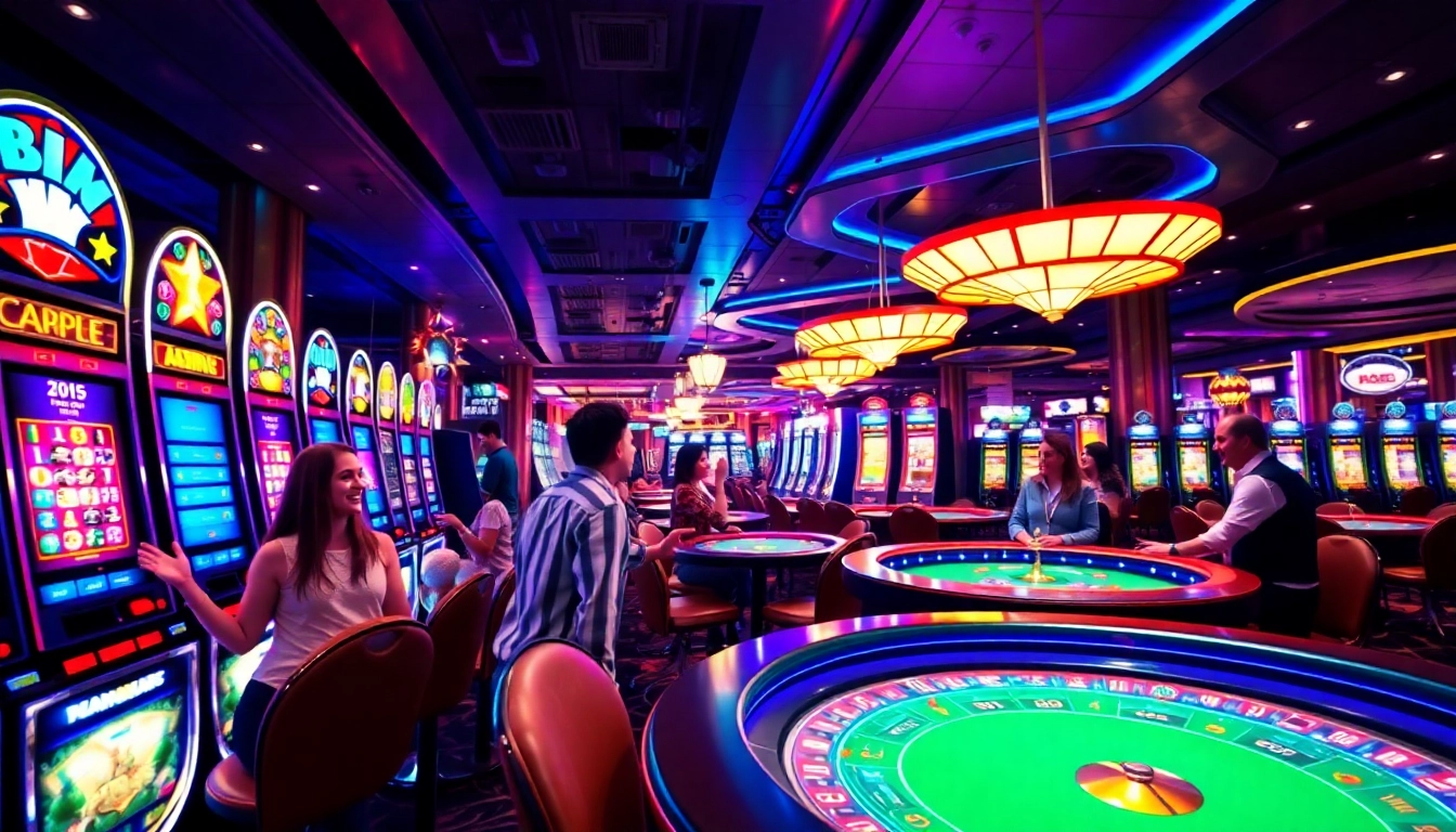 Jouer à des jeux captivants de casino en ligne dans un cadre vibrant et animé.