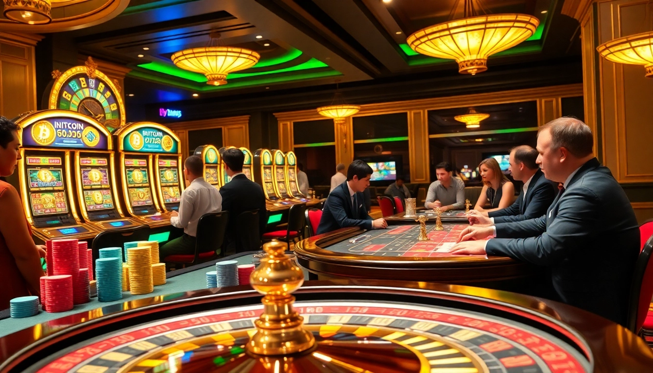 Experience the thrill of casino crypto gaming with vibrant tables and digital bets.