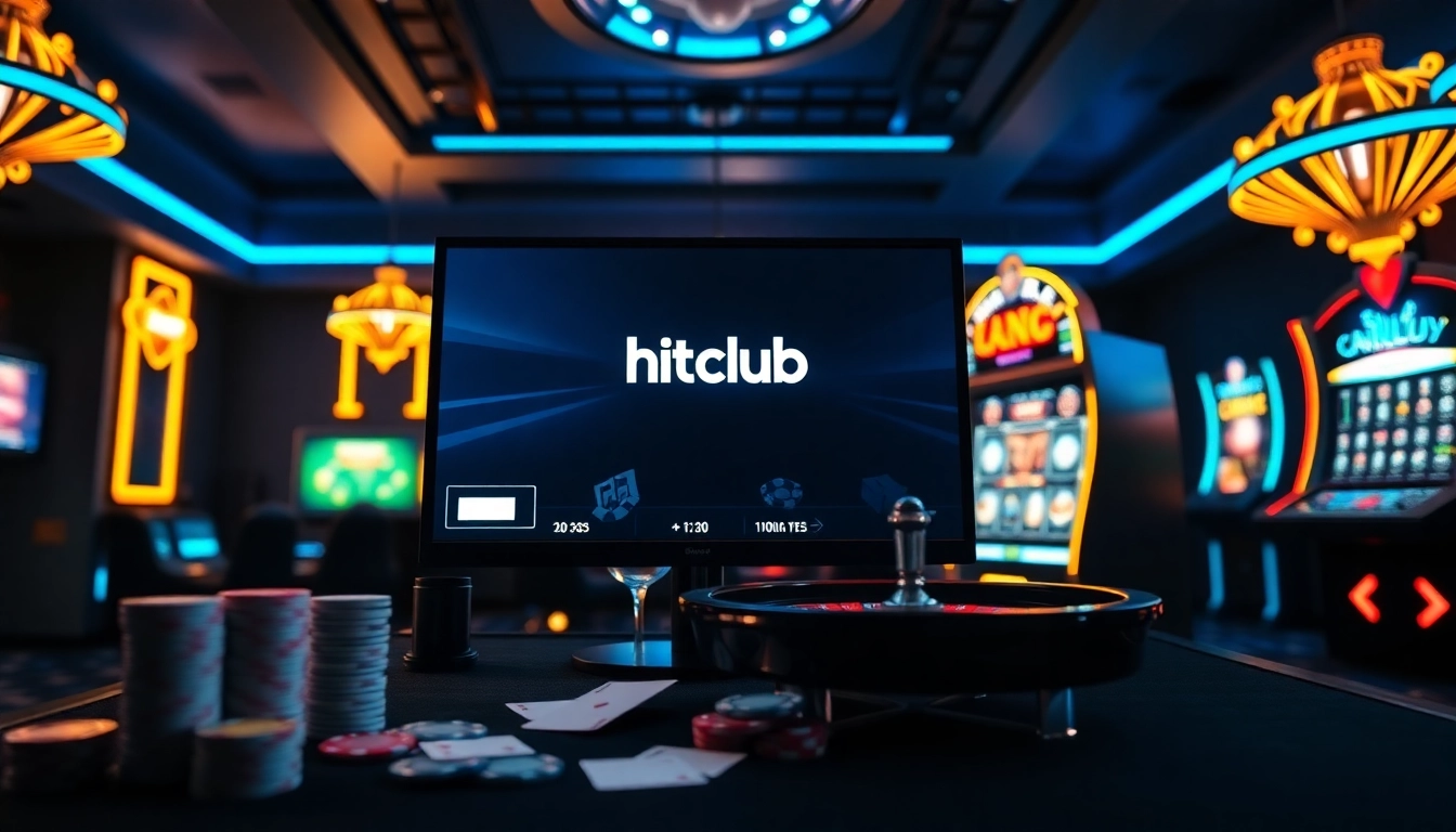 Experience the thrill of online gambling with Hitclub at https://hitclub7.org/ showcasing poker chips and modern interfaces.