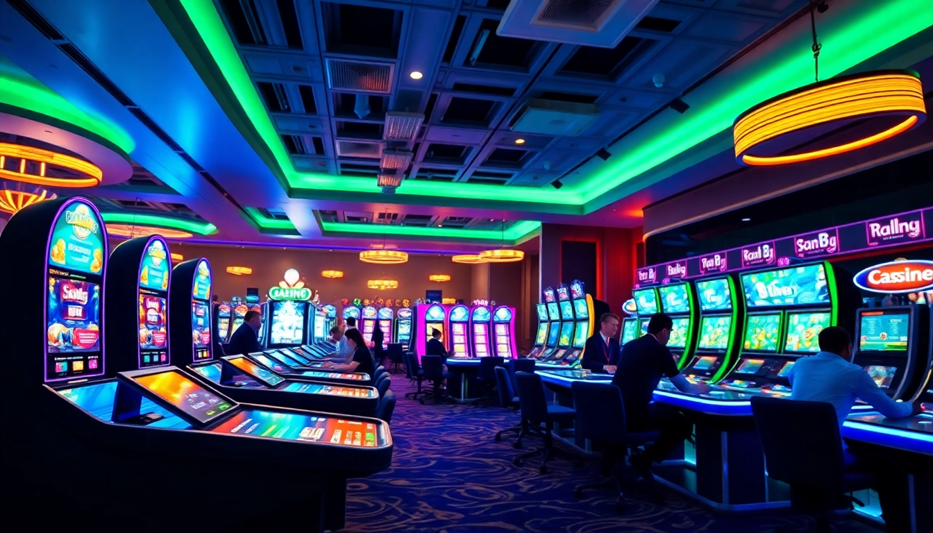 Jouez sans tracas dans un casino sans kyc animé, avec des lumières vives et des jeux captivants.