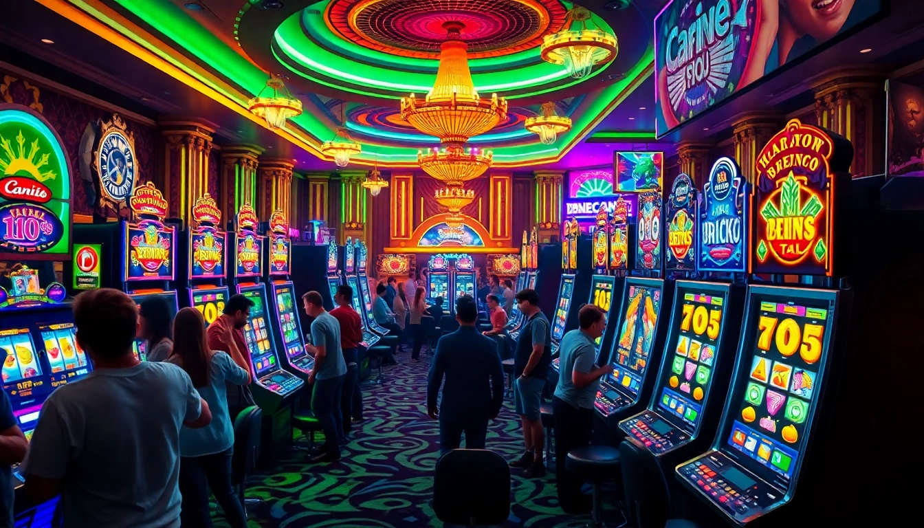 Gagnez des jackpots avec les machines à sous casino dans un environnement coloré et animé related image