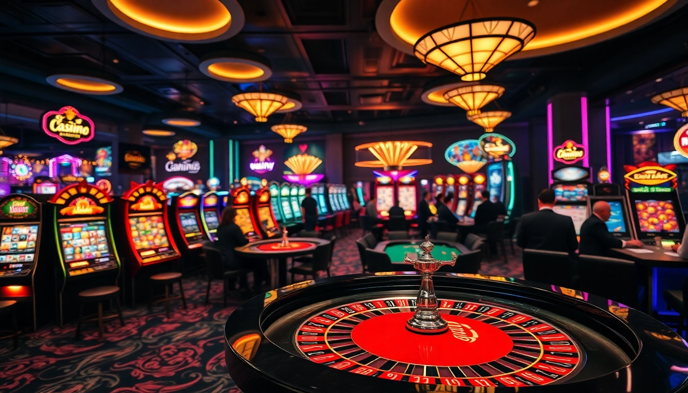 Joueurs profitant de leurs expériences dans un casino en ligne vibrant et excitant.