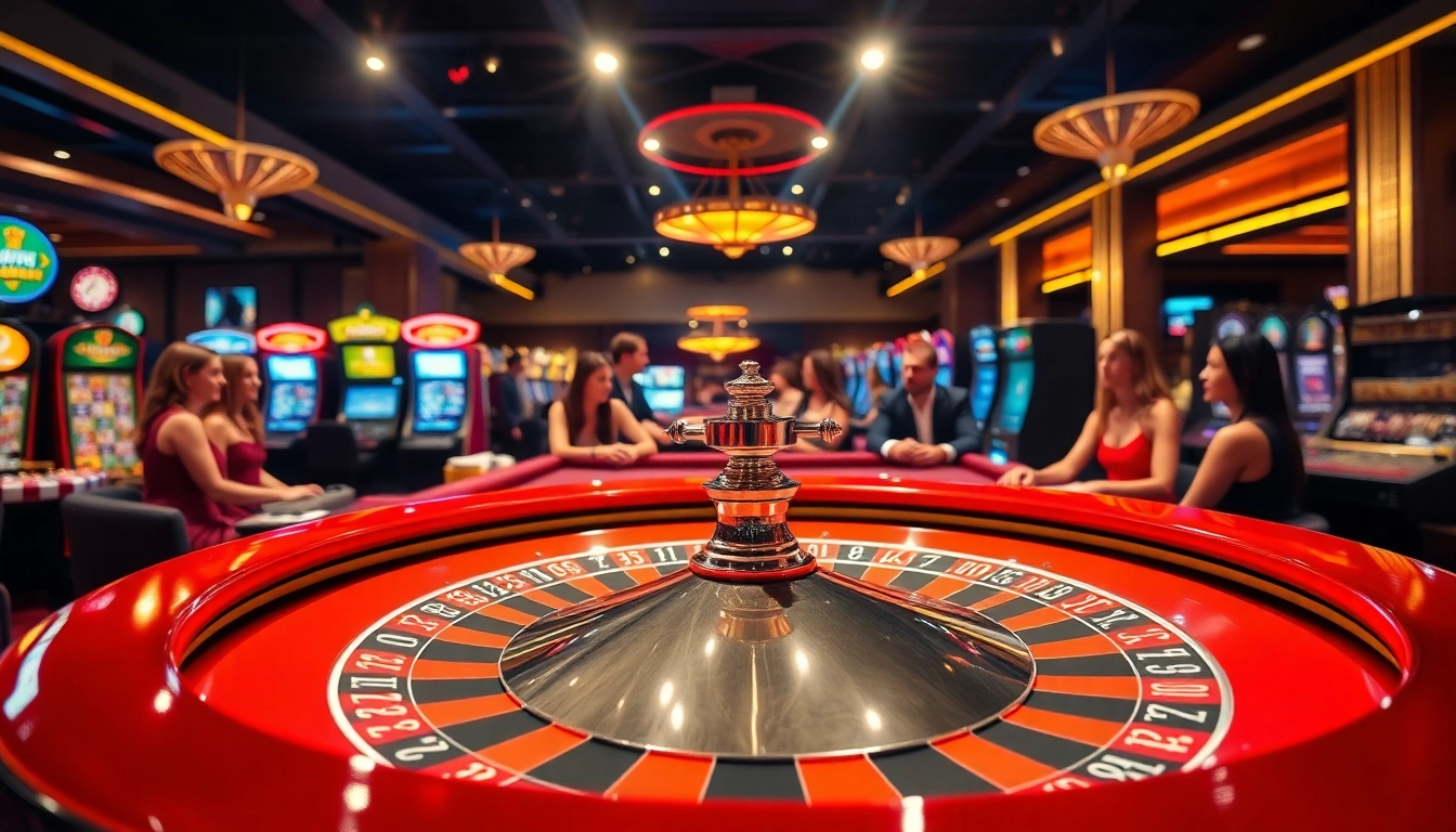 Jouer à la roulette dans un casino en ligne luxueux et captivant avec des joueurs actifs. related image
