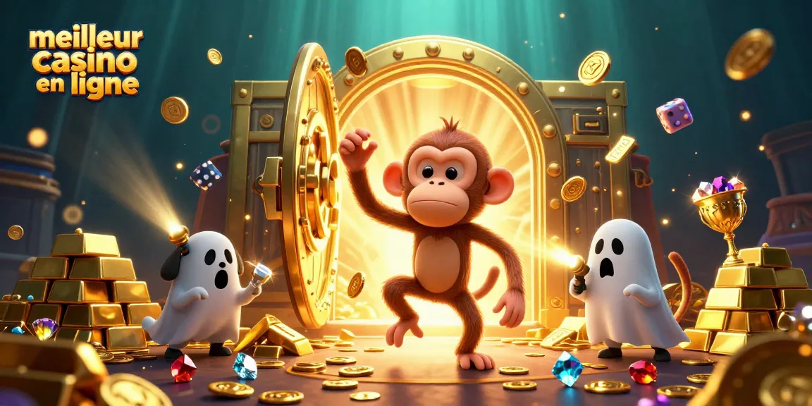 Découvrez les trésors du meilleur casino en ligne avec un singe espiègle et un chiot chasseur de fantômes.
