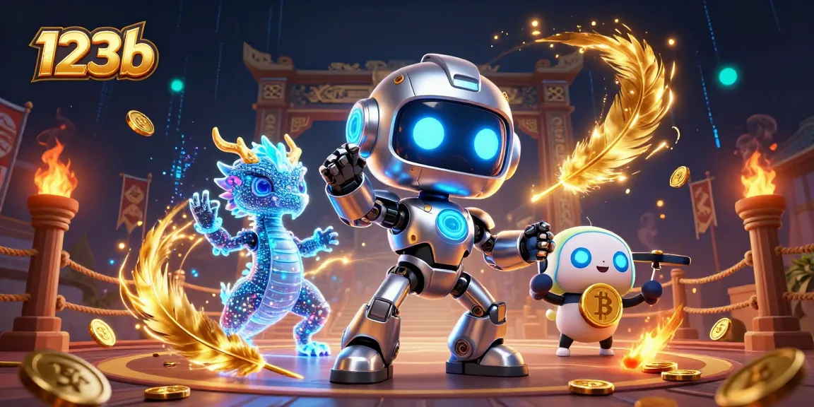Engaging with 123b's immersive online betting experience through thrilling robot and dragon characters in a casino.