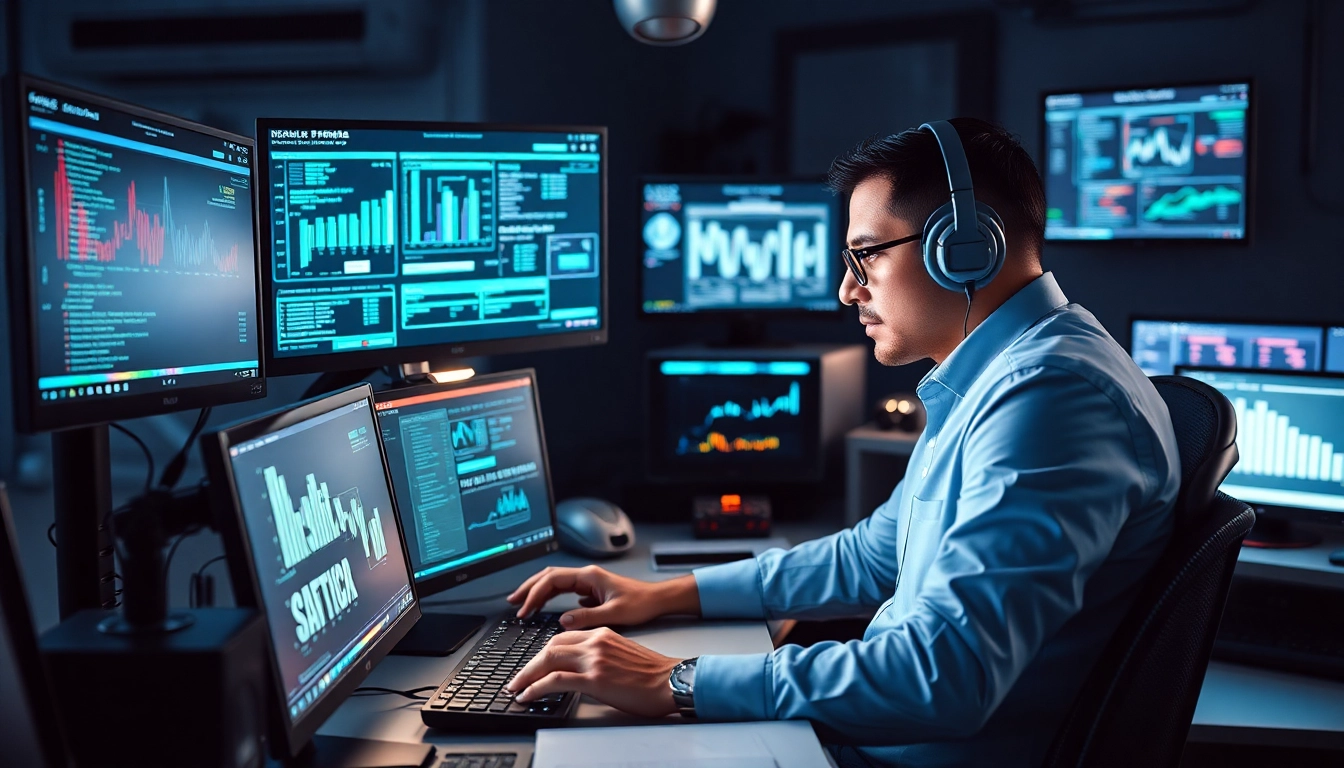 Analyse des données sur l'application espion par un expert en cybersécurité dans un bureau moderne. related image