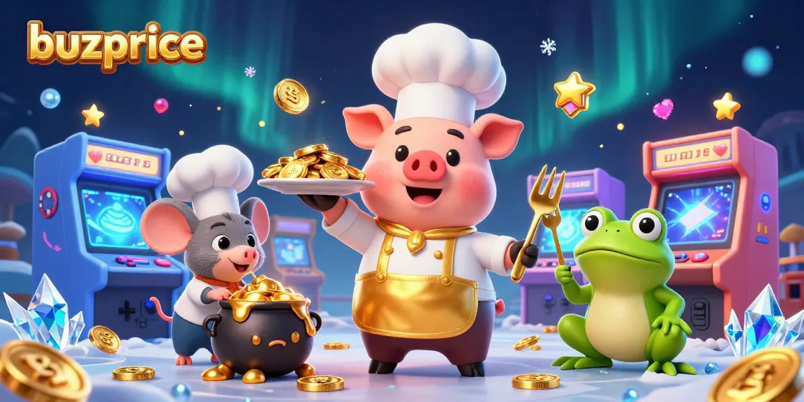 buzprice offers a vibrant casino experience with 3D characters enjoying gold coins and gaming action.