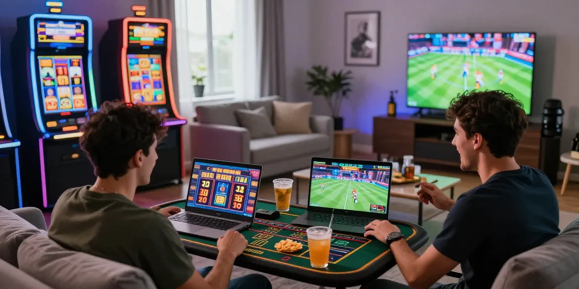 Joueurs enthousiastes profitant d'une expérience de casino en ligne avec une atmosphère vibrante et accueillante.