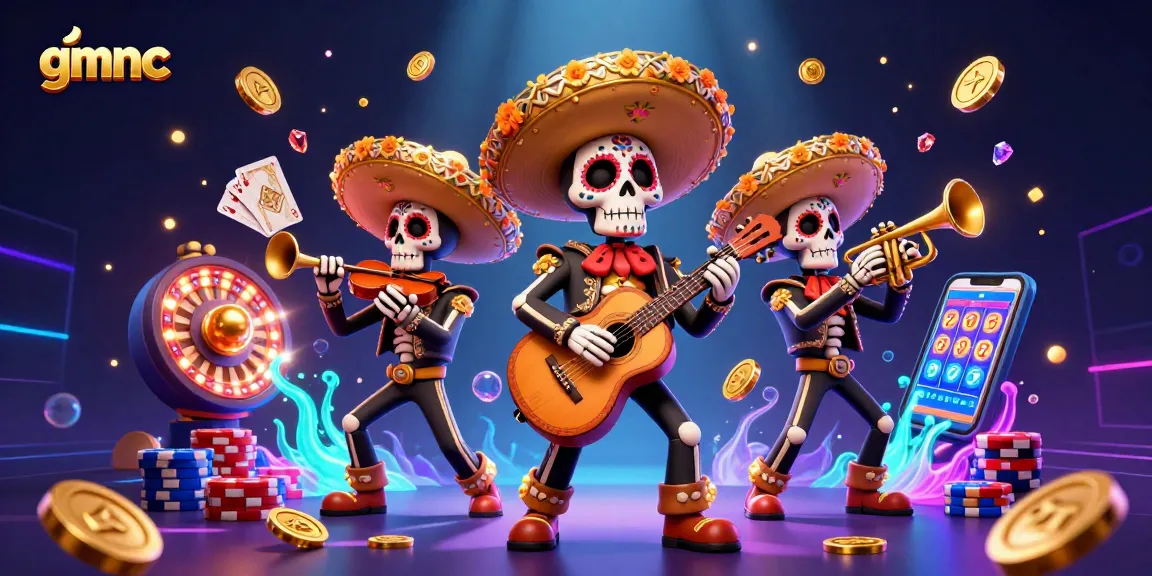 Engage with exciting gaming elements in gmnc as vibrant mariachi skeletons showcase thrilling casino action.