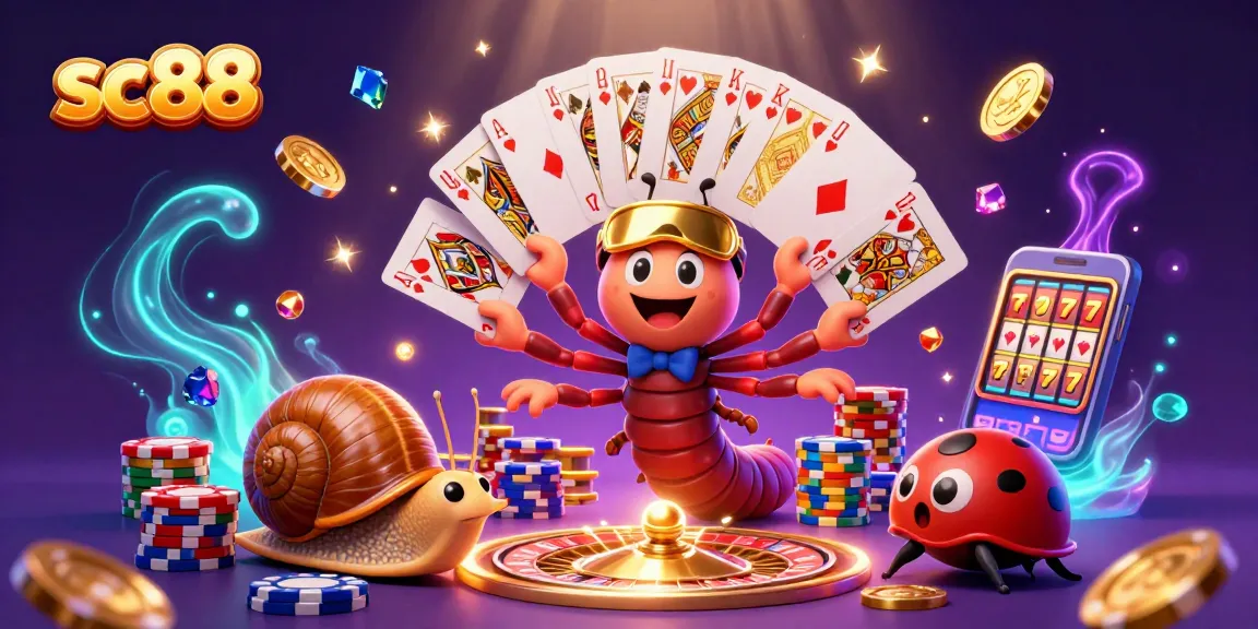 Experience the thrill of sc88 with a vibrant cartoon casino scene showcasing excitement in action.