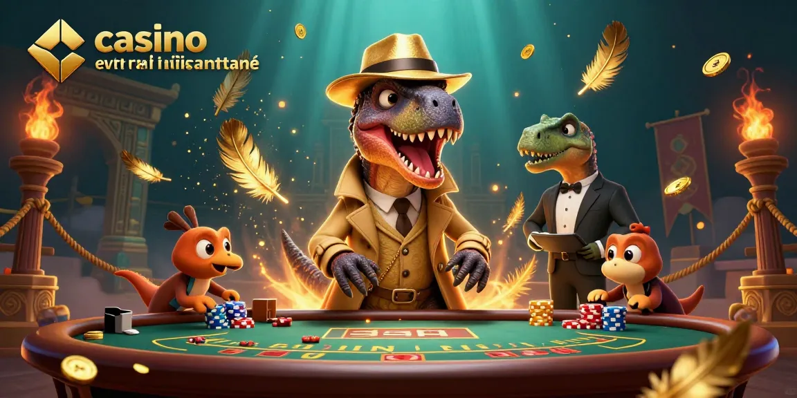 Jouer sur un casino en ligne retrait instantané avec des personnages de casino animés et des éléments de jeu mobiles.